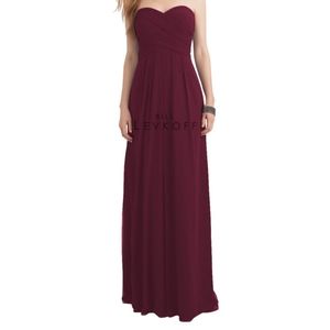 Wine Bridesmaid Dress Bill Levkoff size 2